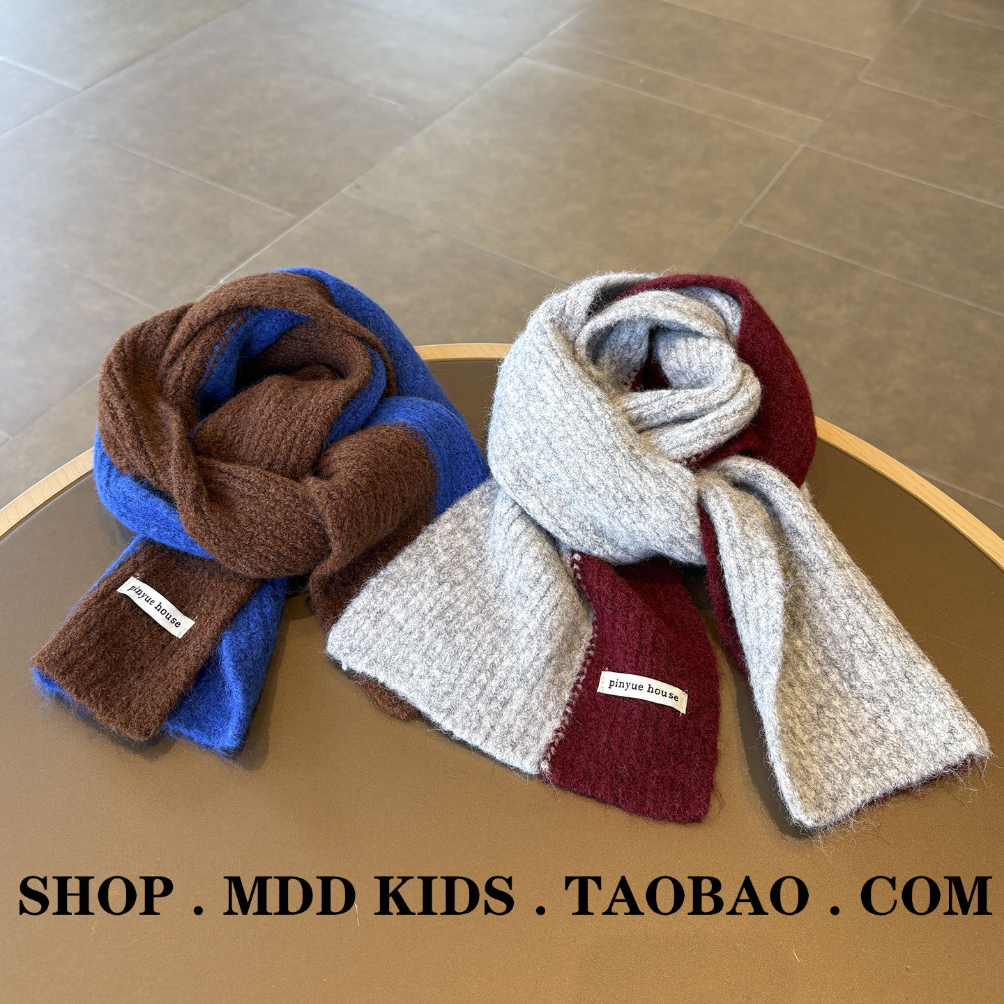 日系拼色儿童针织围巾男女童秋冬季保暖防风护脖宝宝毛线防寒围脖,童装/婴儿装/亲子装,围巾,淘宝优惠券,粉丝福利购,淘宝优惠卷