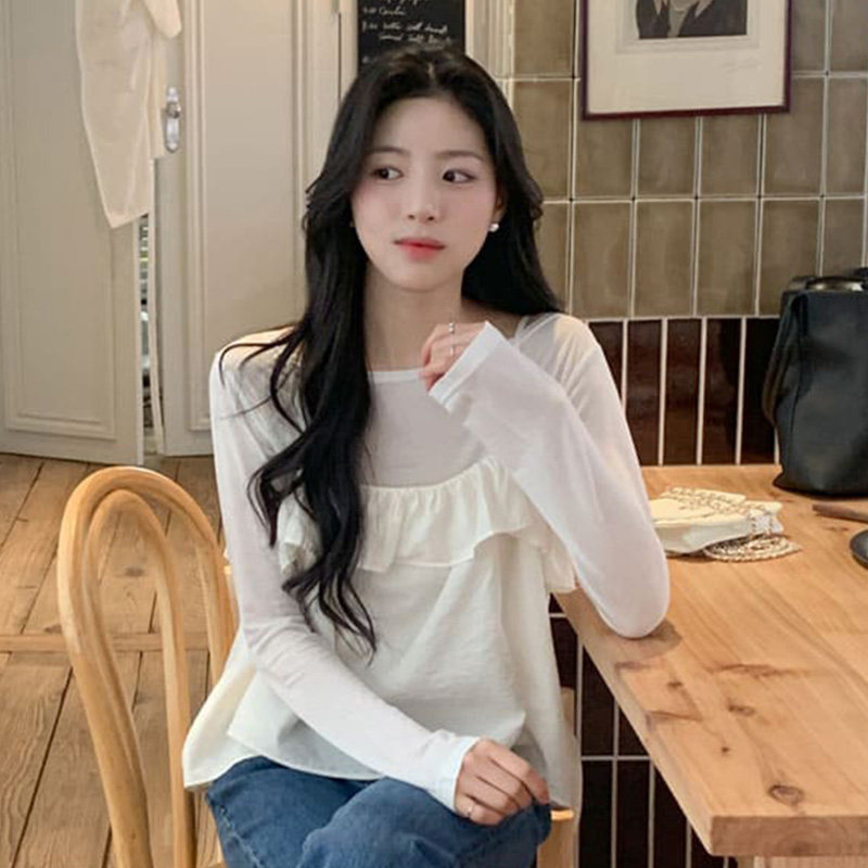 韩国代购直邮2026春Cherrykoko法式荷叶边百搭吊带背心女外穿叠穿