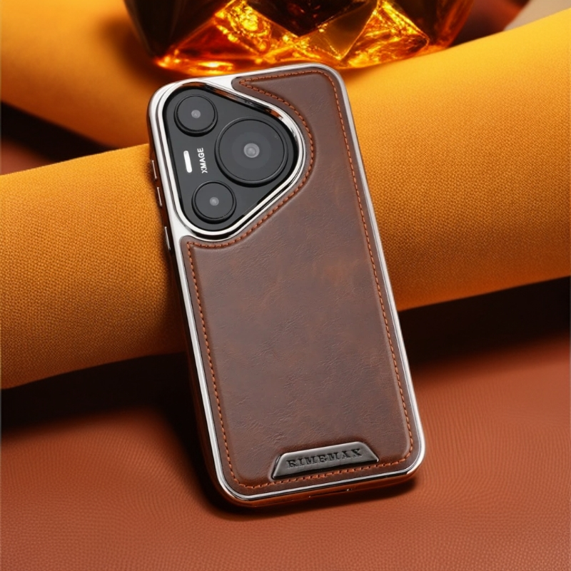 适用华为Pura70pro+手机外壳高档防指纹皮质磁吸充电70全包软边防摔保护套简约纯色新款高级感商务男士潮好看