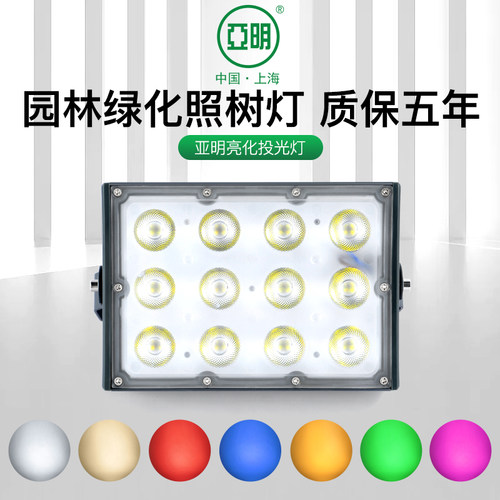 质保五年七彩防水亮化投光灯