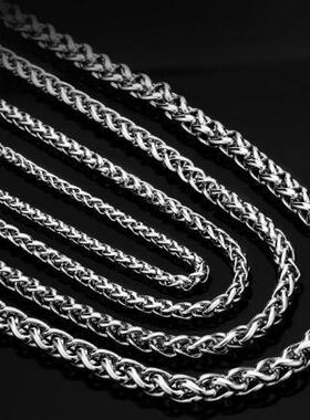 速卖通男士项链不锈钢链条diy饰品配件钛钢欧美热销龙骨链批发