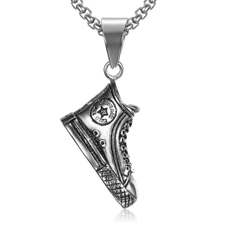 复古嘻哈男士鞋钛钢项链吊坠 欧美 跨进新款 不锈钢链条霸气