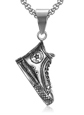 复古嘻哈男士鞋钛钢项链吊坠 欧美 跨进新款 不锈钢链条霸气