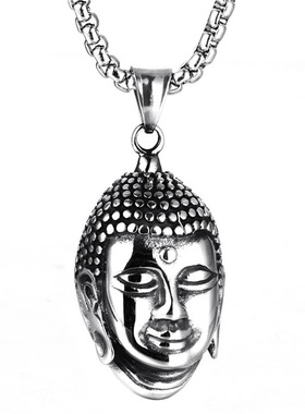 新中式项链钛钢配饰新品复古不锈钢不掉色如来男士项链批发直播