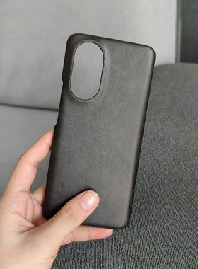 小牛纹适用荣耀50/200/500/300/400/pro手机壳WIN/RT新款60/pro素皮半包硬壳50pro商务保护皮套50se手感90gt