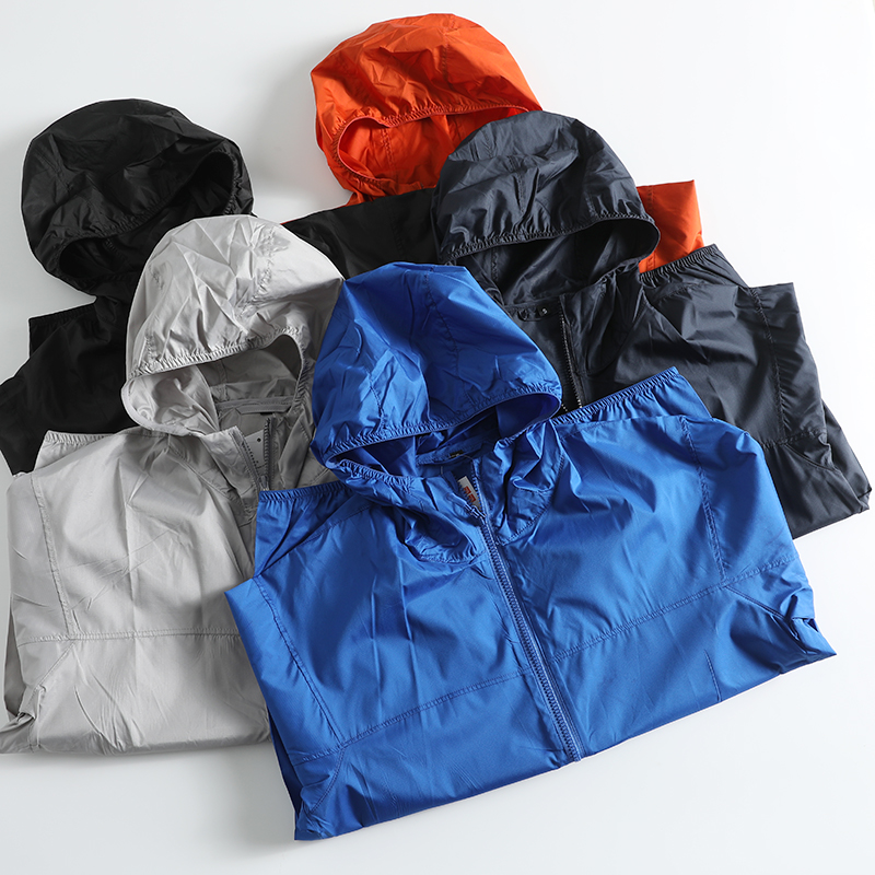 试衣间品质轻薄透气男女款连帽防晒衣纯色百搭薄款皮肤衣休闲外套