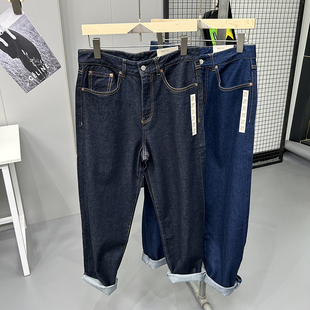 日系休闲长裤 日常通勤 宽松直筒百搭男士 复古水洗纯棉牛仔裤 经典