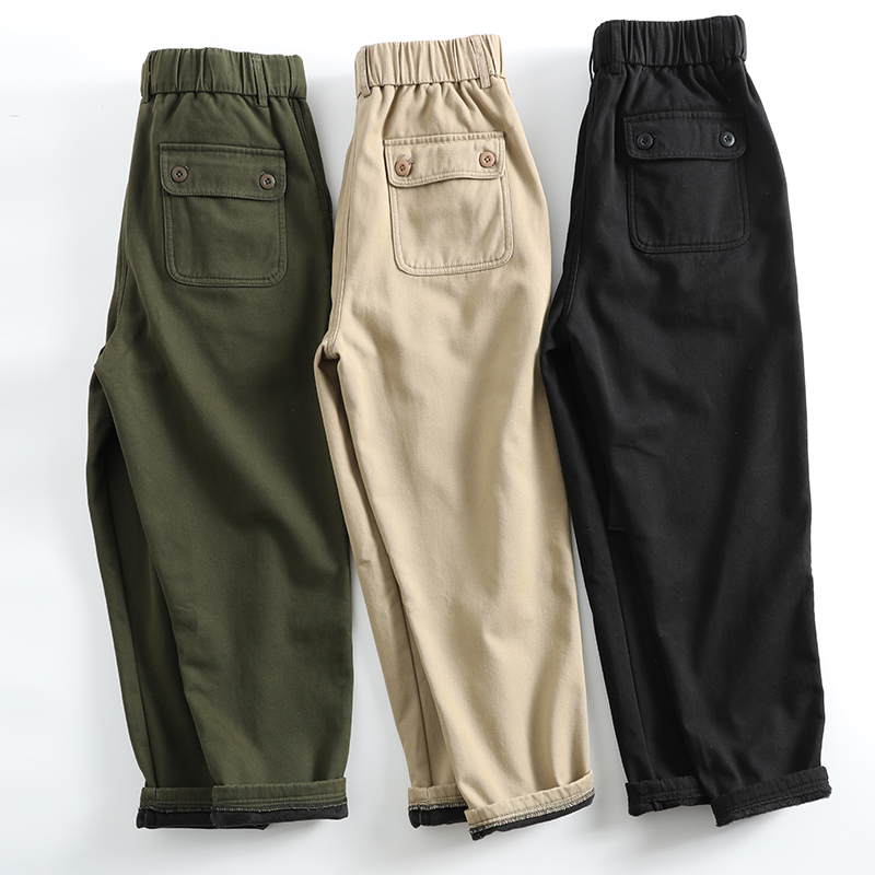 长裤工装日系复古加绒加厚休闲裤