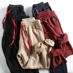 400G重磅高克重罗马绒厚实休闲收口卫裤 基础百搭抽绳运动休闲男裤