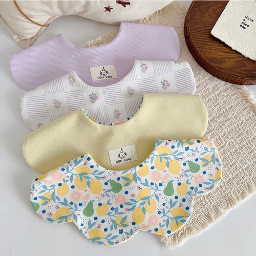 韩版围嘴新款宝宝围嘴口水巾双面