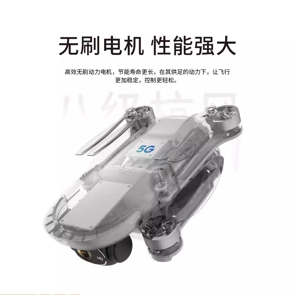 S6S 미니 드론 GPS 포지셔닝 원격 제어 항공기 듀얼 렌즈 브러시리스 모터 쿼드콥터 저전력 반환