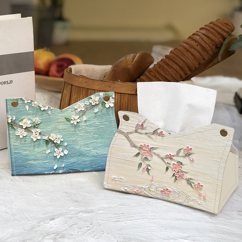 中国风油画纸巾盒轻奢抽纸盒车载客厅桌面纸抽套收纳家居摆件高档,收纳整理,纸巾盒,淘宝优惠券,粉丝福利购,淘宝优惠卷