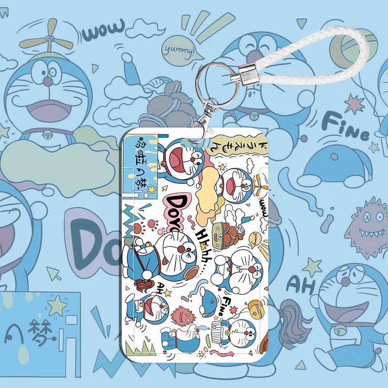 多啦A梦卡套学生校园饭卡地铁公交门禁卡工牌证件保护套女钥匙链