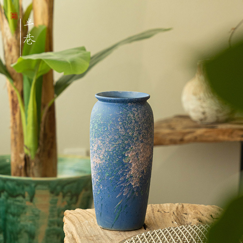 景德镇无孔鲜花水养花瓶高温陶瓷花盆复古新中式花插电视柜水培,家居饰品,花瓶,淘宝优惠券,粉丝福利购,淘宝优惠卷