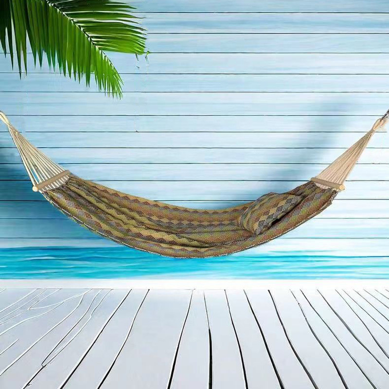 户外吊床防侧翻双人加宽双面花色室内成人儿童荡秋千吊椅摇床露营