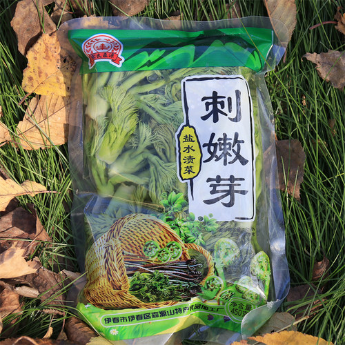 东北特产伊春保鲜刺老芽刺嫩芽山野菜刺龙芽蘸酱菜450g包邮