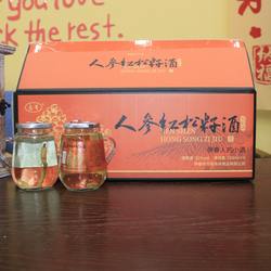 东北特产伊春特产志有人参红松籽酒150ml8瓶整箱包邮