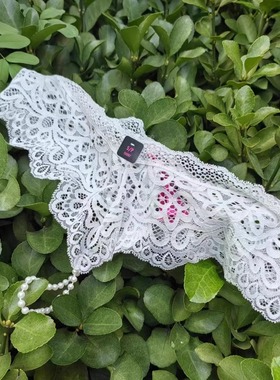 北美lase/za辣嗓子 柔软弹力蕾丝卧室情趣性感一根线仿珍珠丁字裤