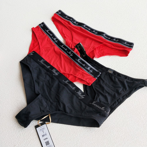 意单INCANTO简约低腰光滑弹力纯色宽边三角性感半包女内裤