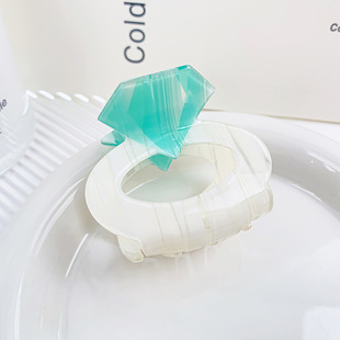 法式 复古钻石抓夹仿醋酸发抓优雅气质发夹后脑勺盘发鲨鱼夹