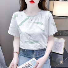 白色短袖t恤女2025新款爆款夏季洋气显瘦半袖体恤衫夏装纯棉上衣
