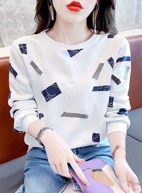 宽松时尚圆领卫衣女韩版百搭女装