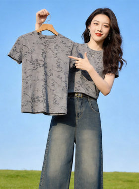 独特漂亮巨好看上衣短袖t恤女