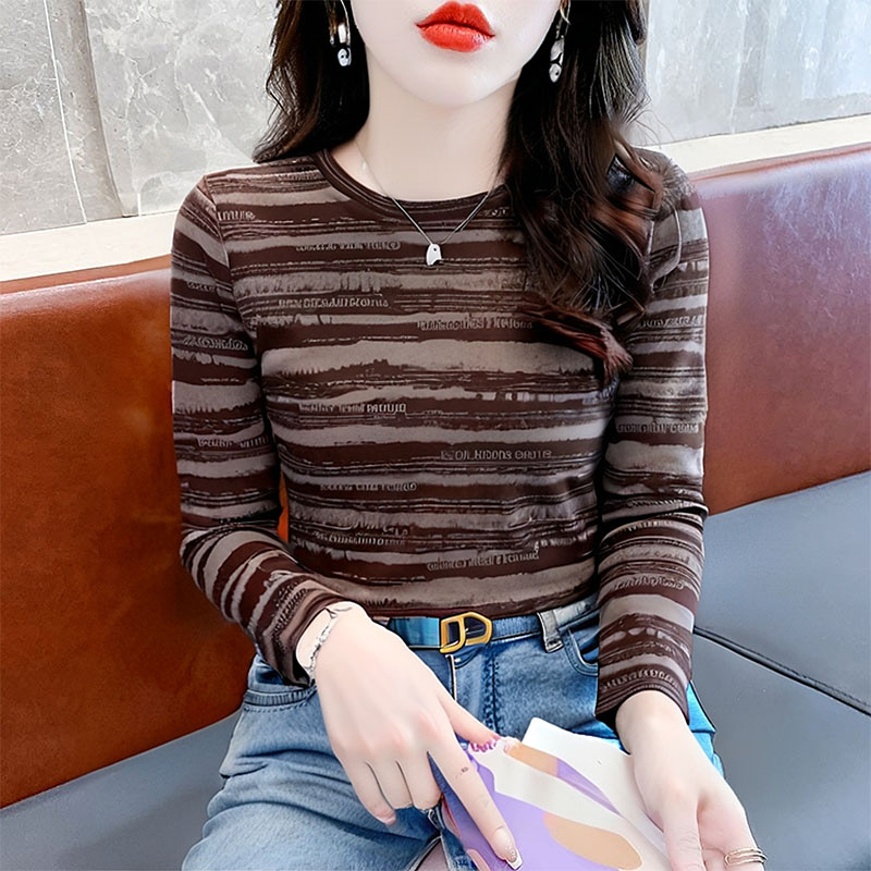 长袖t恤女时尚洋气秋衣女装上衣