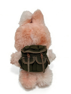 原创！17cm拉布布labubu娃衣战术书包部队定制兵人双肩包小包迷你