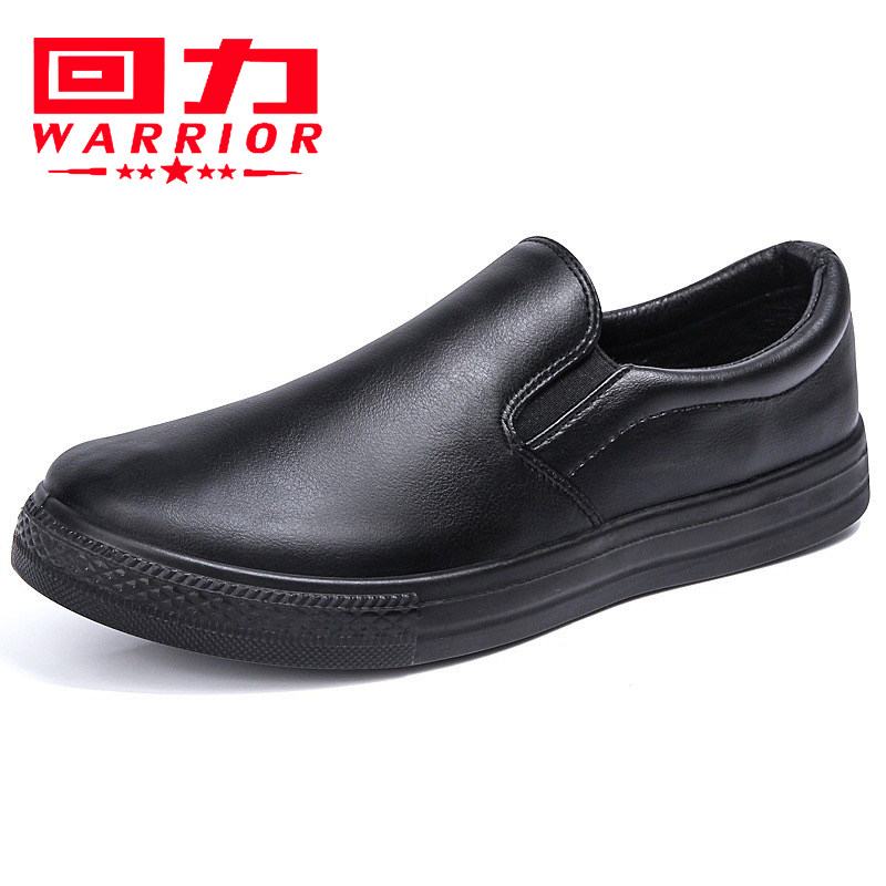 春秋上海回力一脚蹬软底皮面休闲鞋男防水舒适简约乐福鞋轻便潮鞋