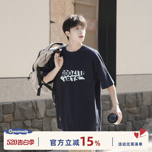 GOOZIMADE日系印花纯棉短袖T恤