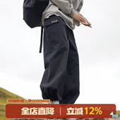 男春季 裤 美式 潮牌宽松男生休闲裤 GOOZI 子男款 MADE日系束脚工装