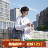 男款 GOOZI t恤男女春季 卫衣纯色男生速干内搭打底衫 MADE 白色长袖