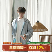 卫衣男春季 GOOZI MADE哈苏线条纹连帽开衫 户外男生撞色拉链外套