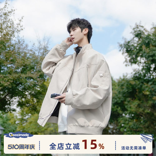 GOOZIMADE飞行员工装夹克棒球服