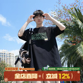 复古纯棉半袖 GOOZI 体恤 T恤男夏季 宽松美式 MADE 320g重磅发泡短袖