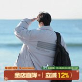 日系印花立领羽绒服男冬季 GOOZI MADE 保暖鸭绒宽松面包服外套