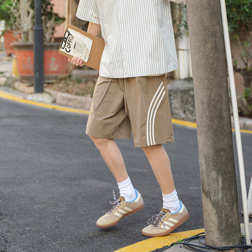 GOOZIMADE条纹运动短裤男夏季