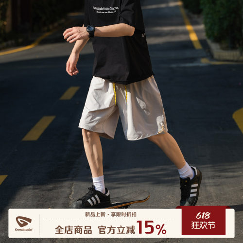 GOOZIMADE抽绳运动短裤男宽松