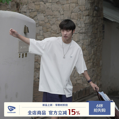 GOOZIMADE纯色印花短袖T恤男夏