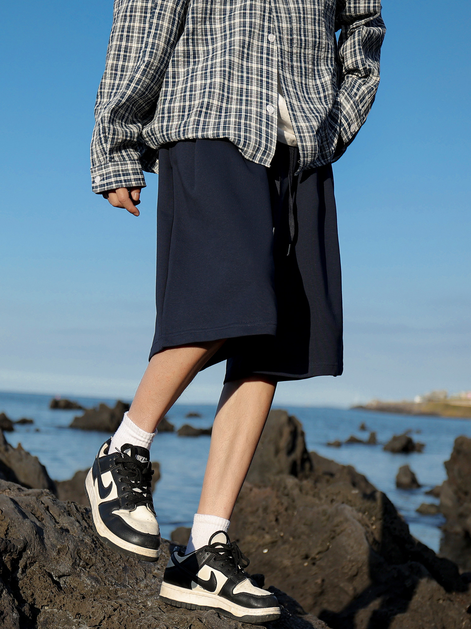 ABERDEEN LITERARY MEN GRAY SPORTS SHORTS MENS SUMMER STRAIGHT SWEATPANTS MENS PANTS LOOSE AND VERSATILE PANTS