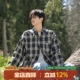 衬衣外套男款 港仔文艺男长袖 春季 男春秋复古内搭男生男士 格子衬衫