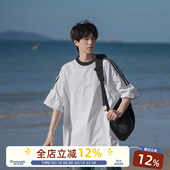 宽松男款 GOOZI 男生2026新款 T恤男夏季 纯棉上衣 MADE270g重磅短袖