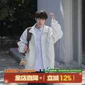 宽松立领拉链开衫 GOOZI 夹克 运动外套男春季 美式 MADE 撞色插肩袖