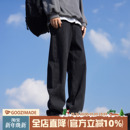 子男款 港仔文艺男黑色牛仔裤 休闲裤 直筒男士 男秋冬宽松男生加绒裤
