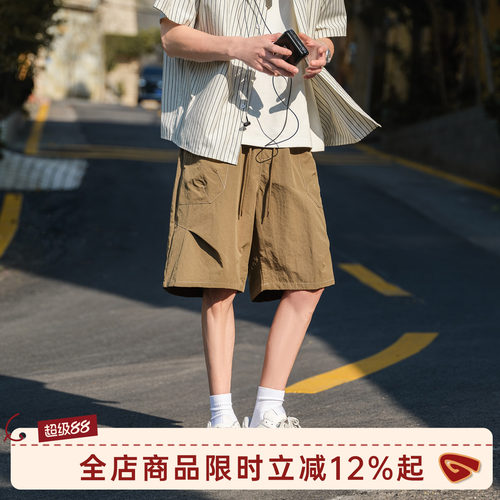 GOOZIMADE纯色工装短裤男夏季