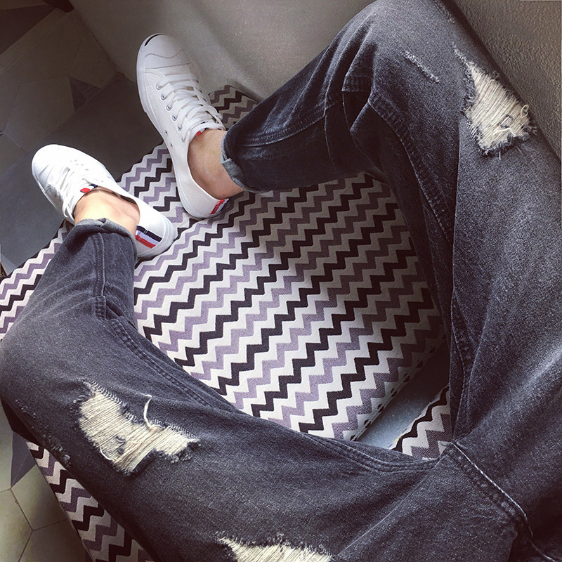 Jeans pour jeunesse droite en vrac en coton pour automne - Ref 1461862 Image 4