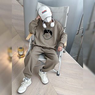 童装男童春装套装2026新款儿童春季中大童休闲男孩帅气卫衣春秋款