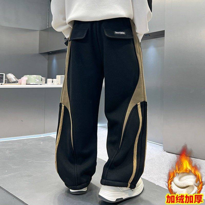 儿童装男童加绒裤子2026新款男孩中大童秋冬款加厚冬季运动卫裤潮,童装/婴儿装/亲子装,运动裤卫裤,淘宝优惠券,粉丝福利购,淘宝优惠卷