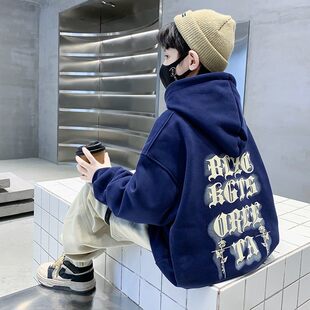 儿童装男童冬装加绒卫衣2026新款上衣加厚秋冬款中大童男孩冬季潮